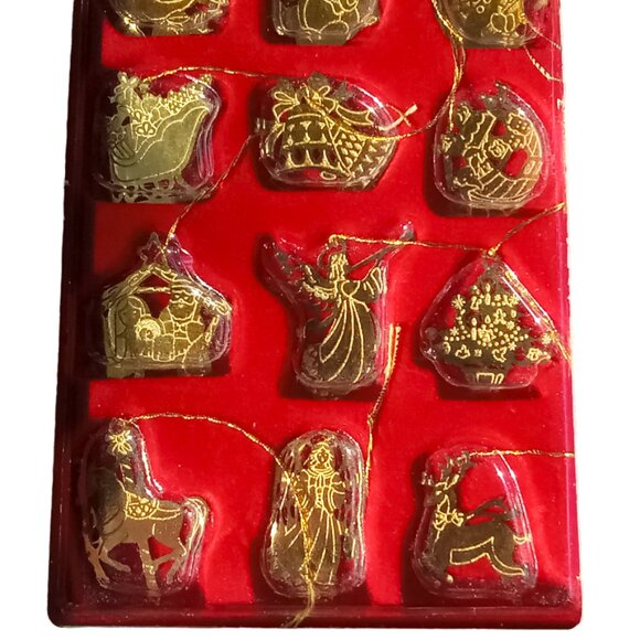 Vintage Kurt Adler Miniature Gold Christmas Ornaments, Holiday Collectibles - Picture 3 of 13